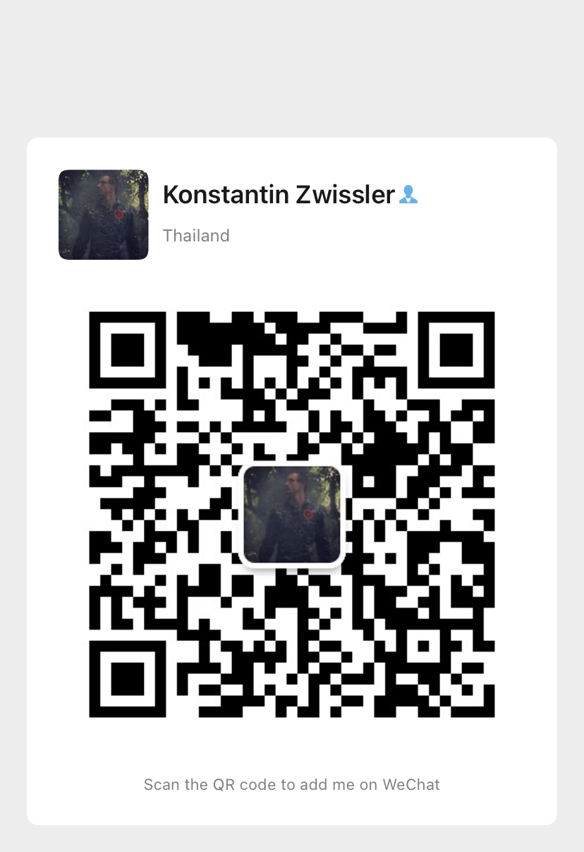 The QR of KZ's WeChat. Scan it to add him as a friend.